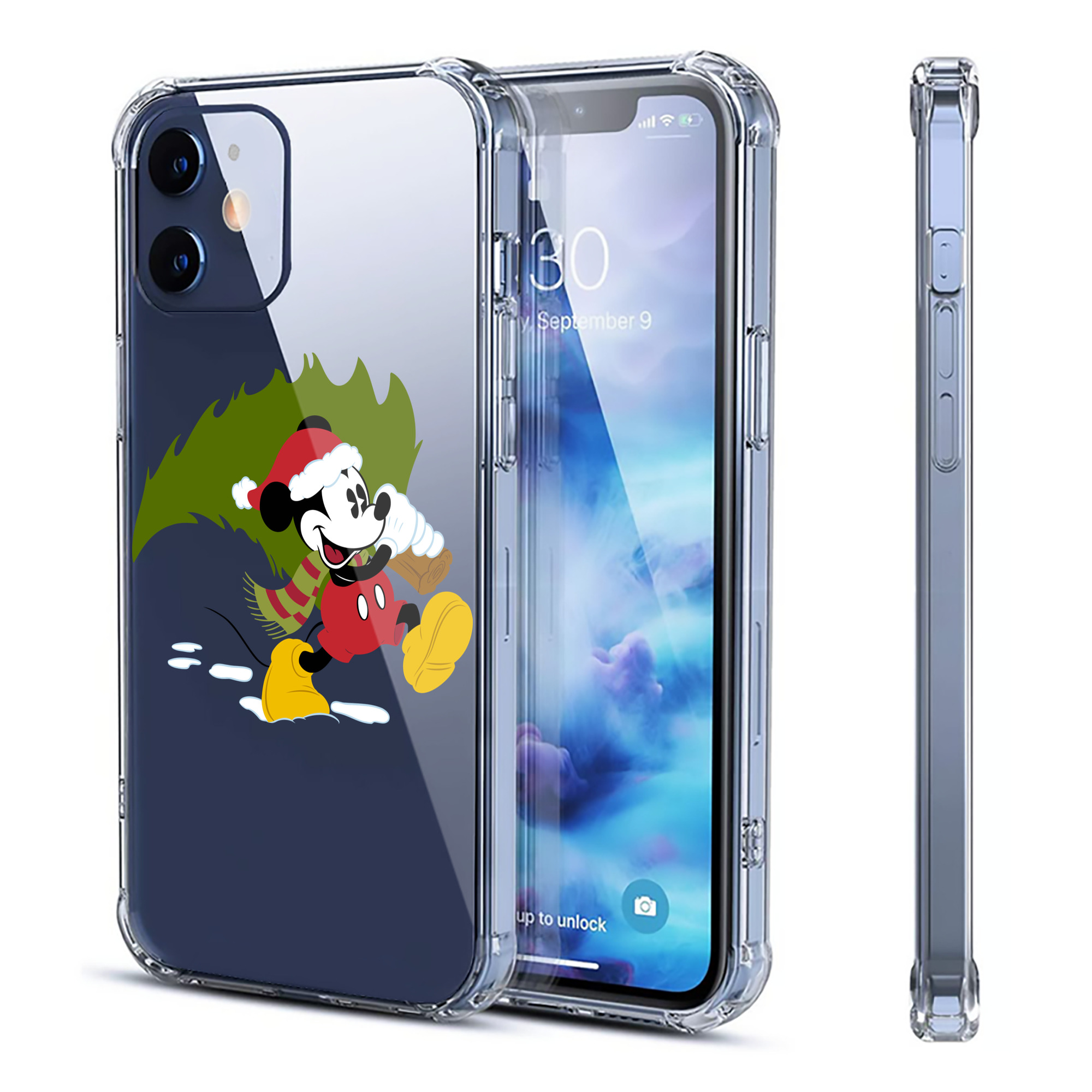 （画像用） ミッキーマウス Mickey Mouse 【iPhone 12シリーズ対応】透明スマホケース（クリアソフトケース）